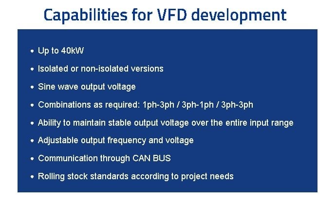 Railway AC/AC Variable Frequency Drives